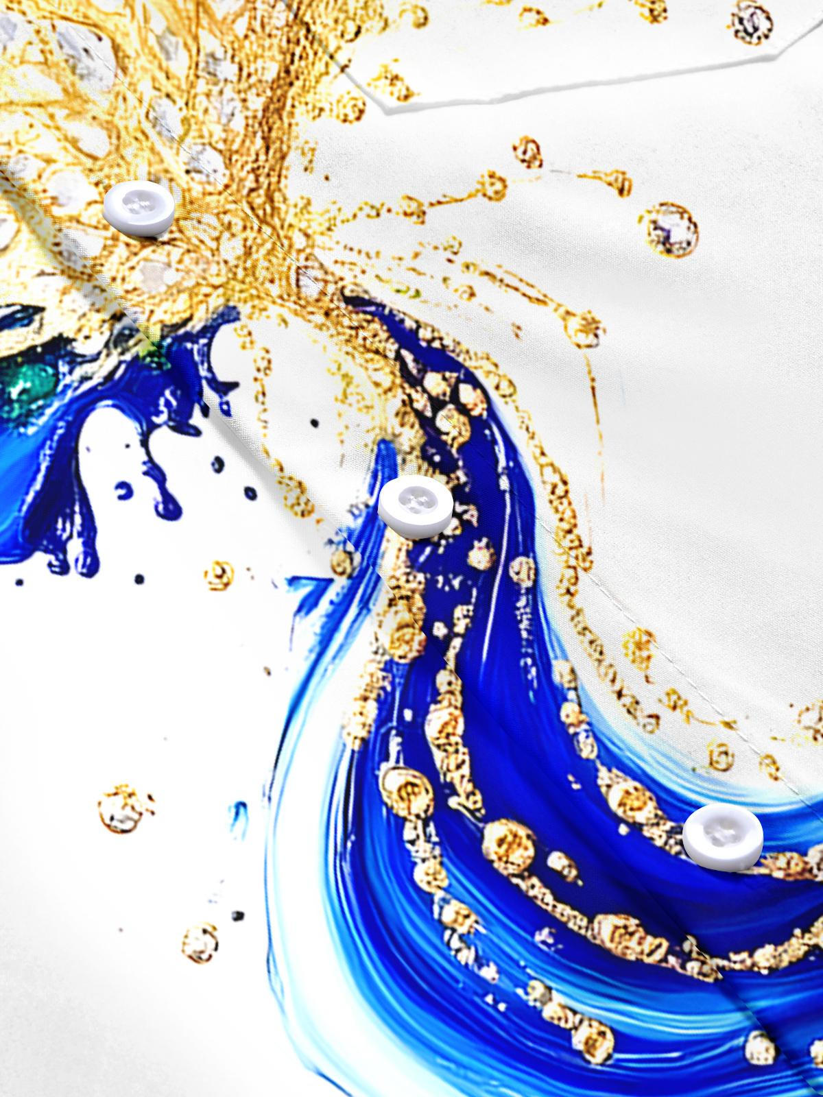 Hawaiian Floral Men's Pocket Short Sleeve Shirts