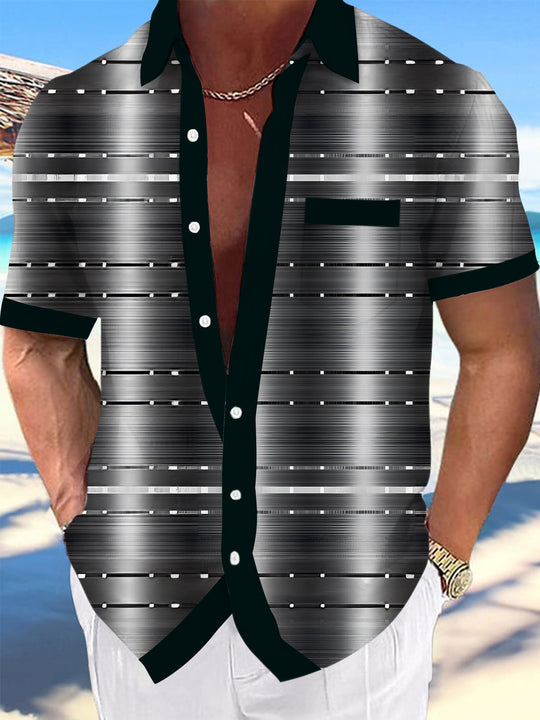 men's patterned sweater shirt front view
