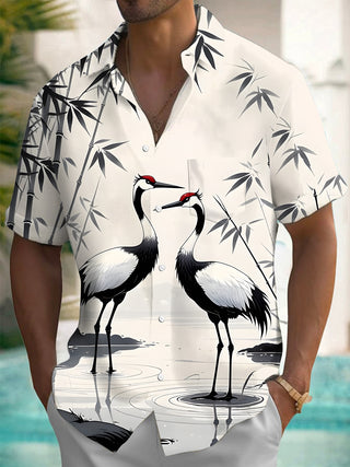 men's red shirt front view