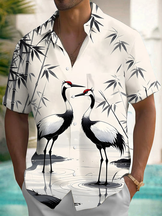 men's red shirt front view