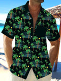 Coconut Tree Men's Pocket Short Sleeve Shirts