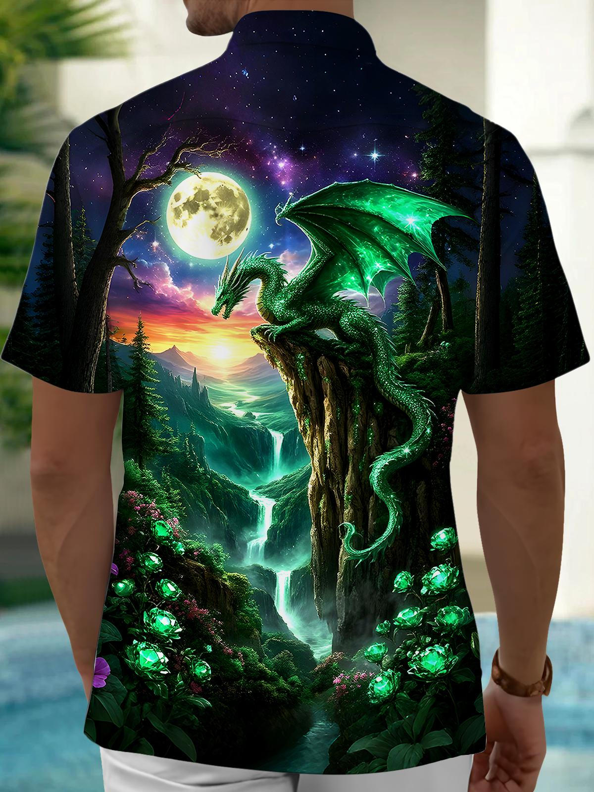 Dragon Men's Pocket Short Sleeve Shirts