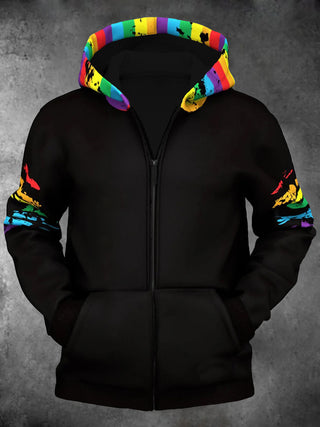 men's colorful graphic sweatshirt shirt front view