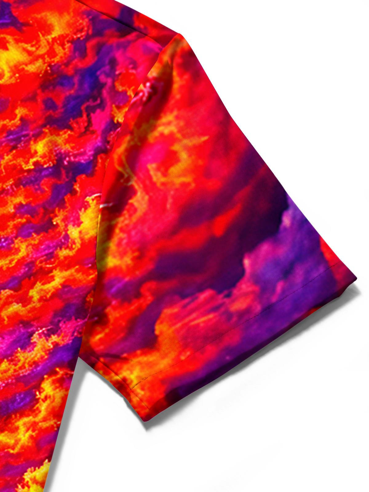 men's Hawaiian shirt close-up short sleeve