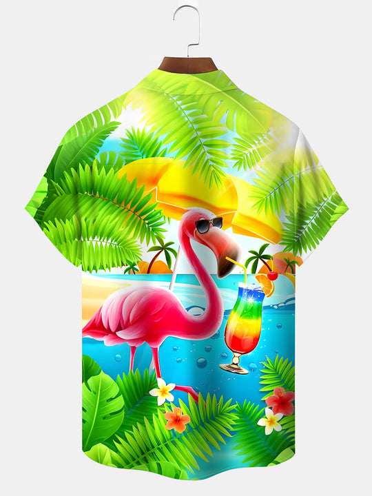 men's aloha shirt back view