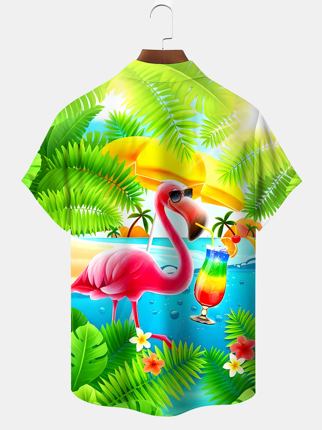 men's aloha shirt back view