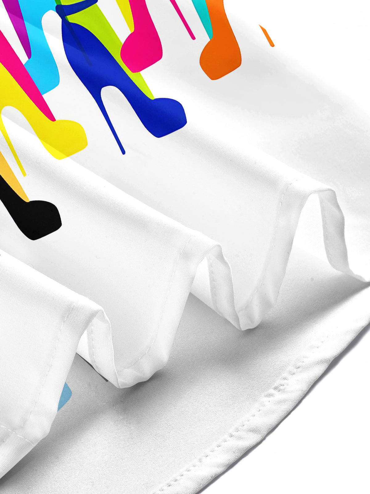 Fun Art Colorful Long High Heels Men's Pocket Short Sleeve Shirts