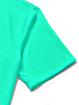 men's printed shirt close-up short sleeve