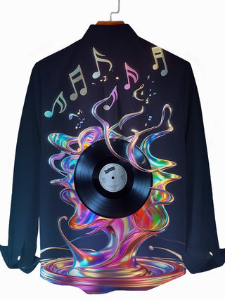 men's artistic design shirt back view