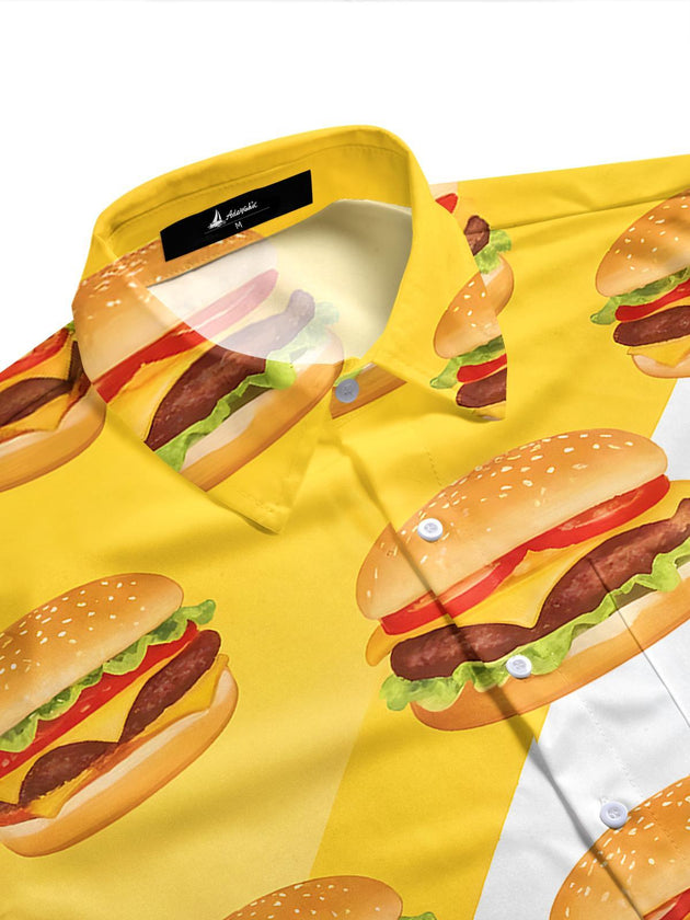 men's short sleeve shirt side view
