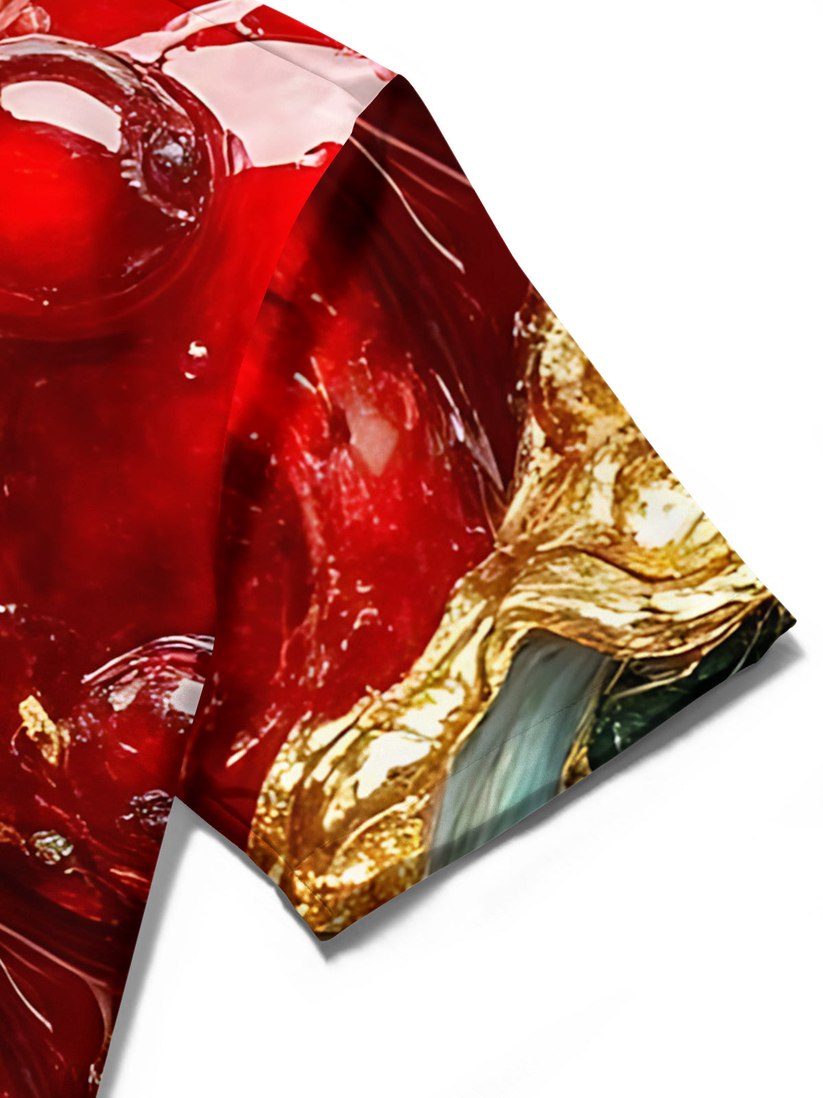 Pomegranate Art Print Men's Pocket Short Sleeve Shirts