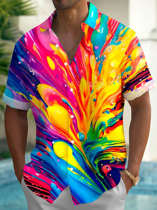 men's tie dye shirt front view