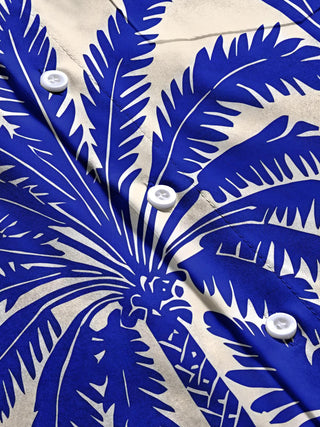 men's Hawaiian short sleeve flat lay shirt