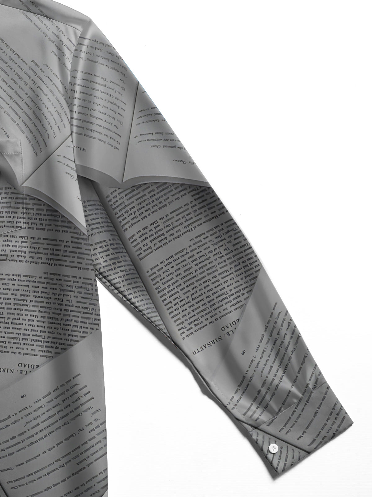 Book Print Men's Pocket Long Sleeve Shirts