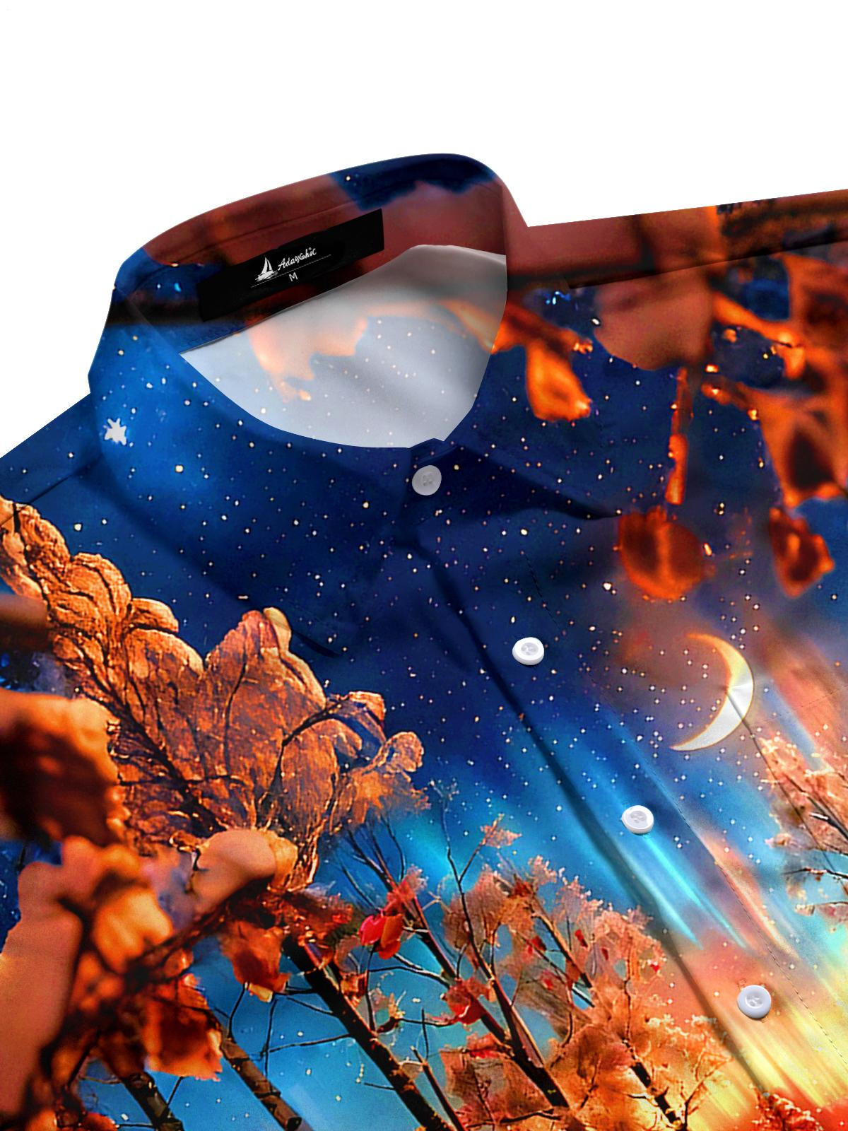 Winter Forest Men's Pocket Long Sleeve Shirts