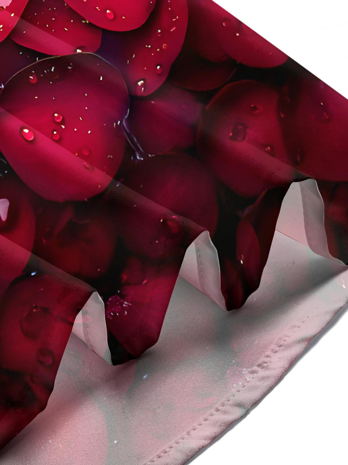 Dewdrop Rose Petals Men's Pocket Short Sleeve Shirts