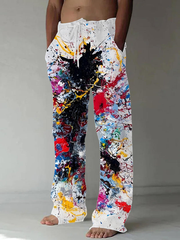 men's tie dye casual pants front view