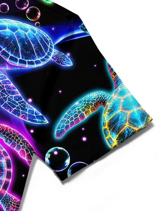 men's printed shirt close-up short sleeve