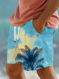 Hawaiian Palm Tree Men's Shorts With Pocket
