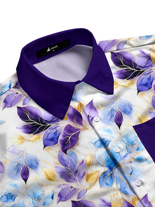 men's Hawaiian short sleeve flat lay shirt