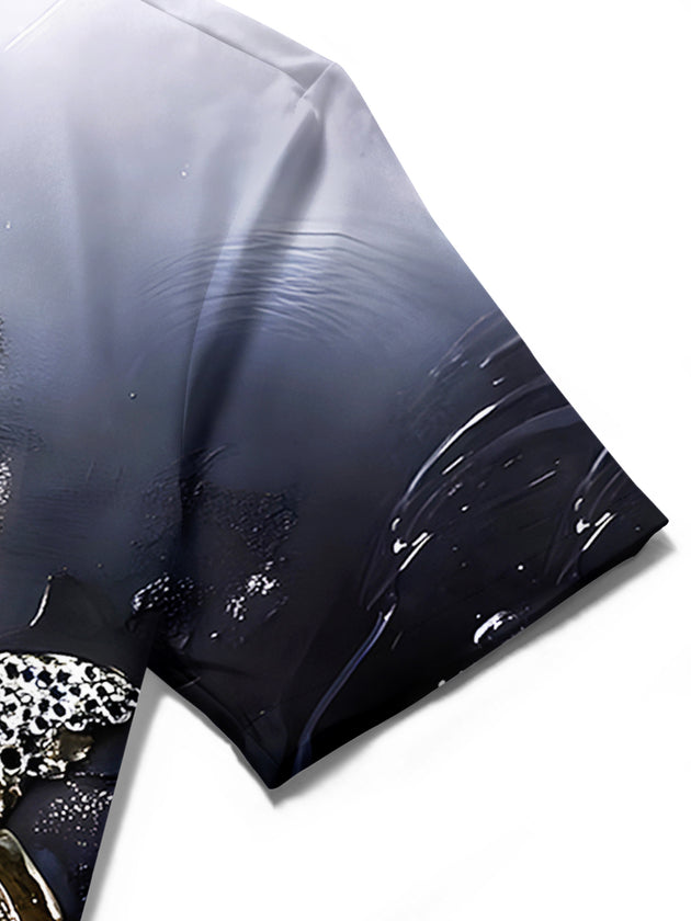men's Hawaiian shirt close-up short sleeve