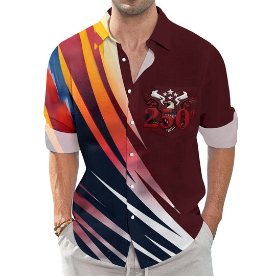 men's button up shirt long sleeve flat lay