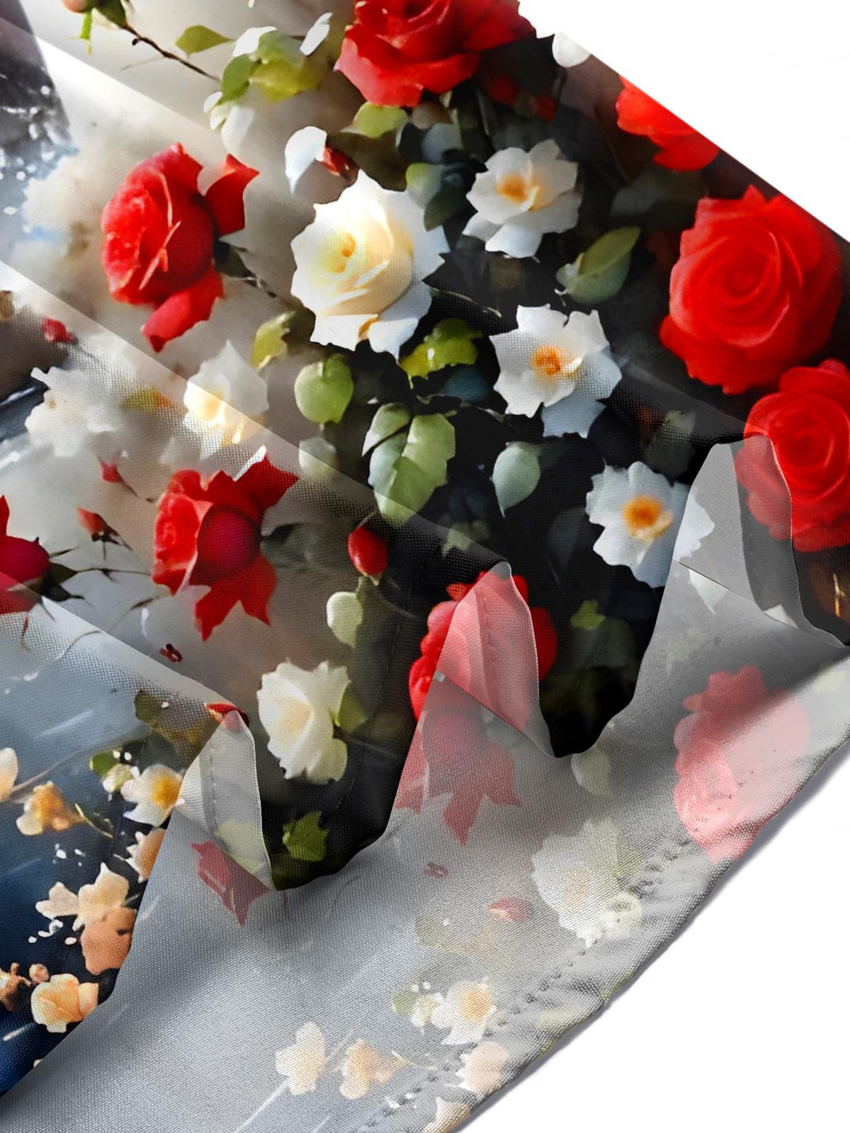 Lighthouse Floral Men's Pocket Short Sleeve Shirts