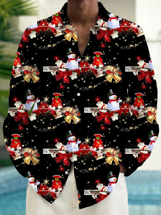 men's Christmas shirt front view holiday party