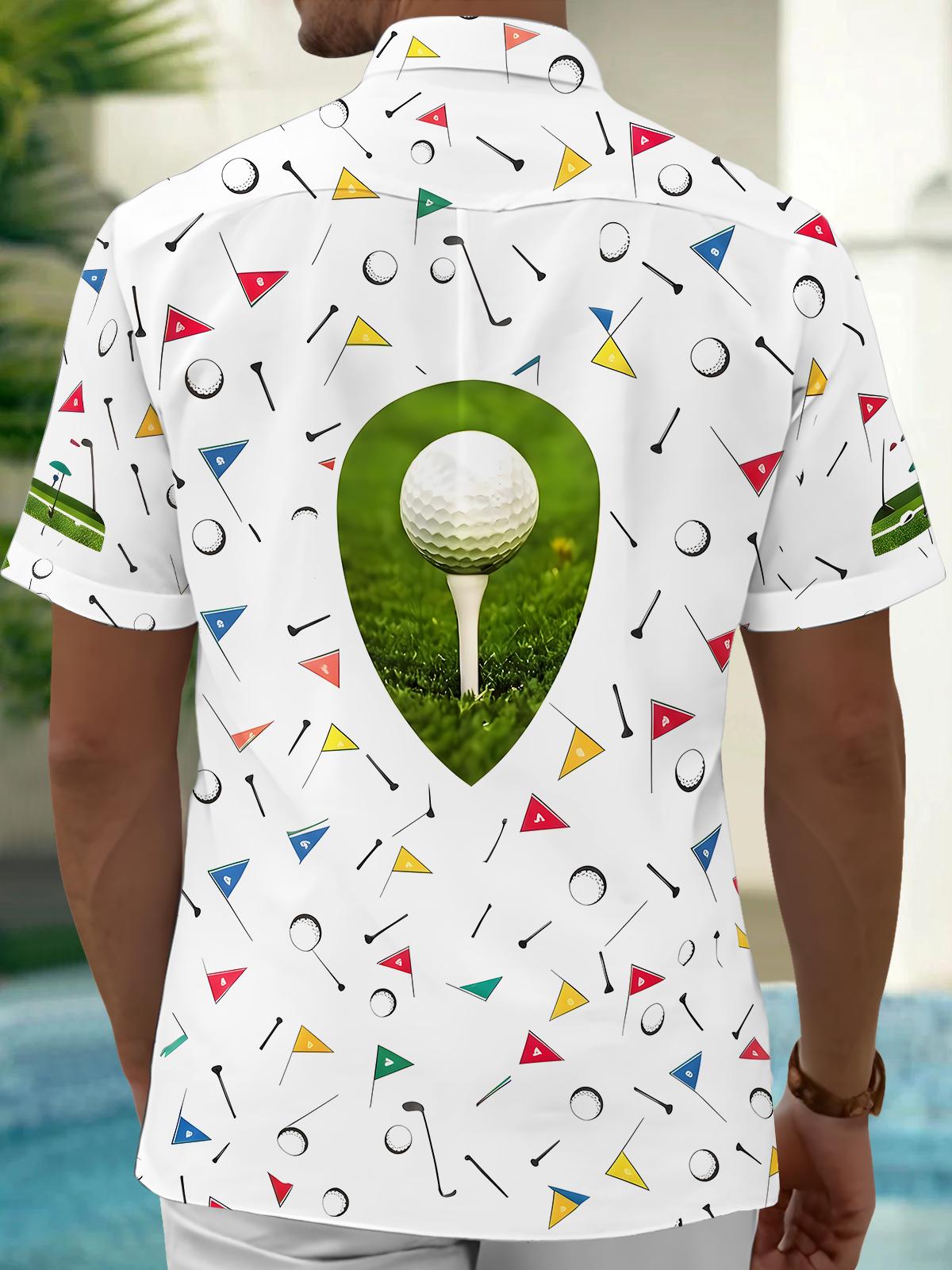 men's athletic print shirt back view