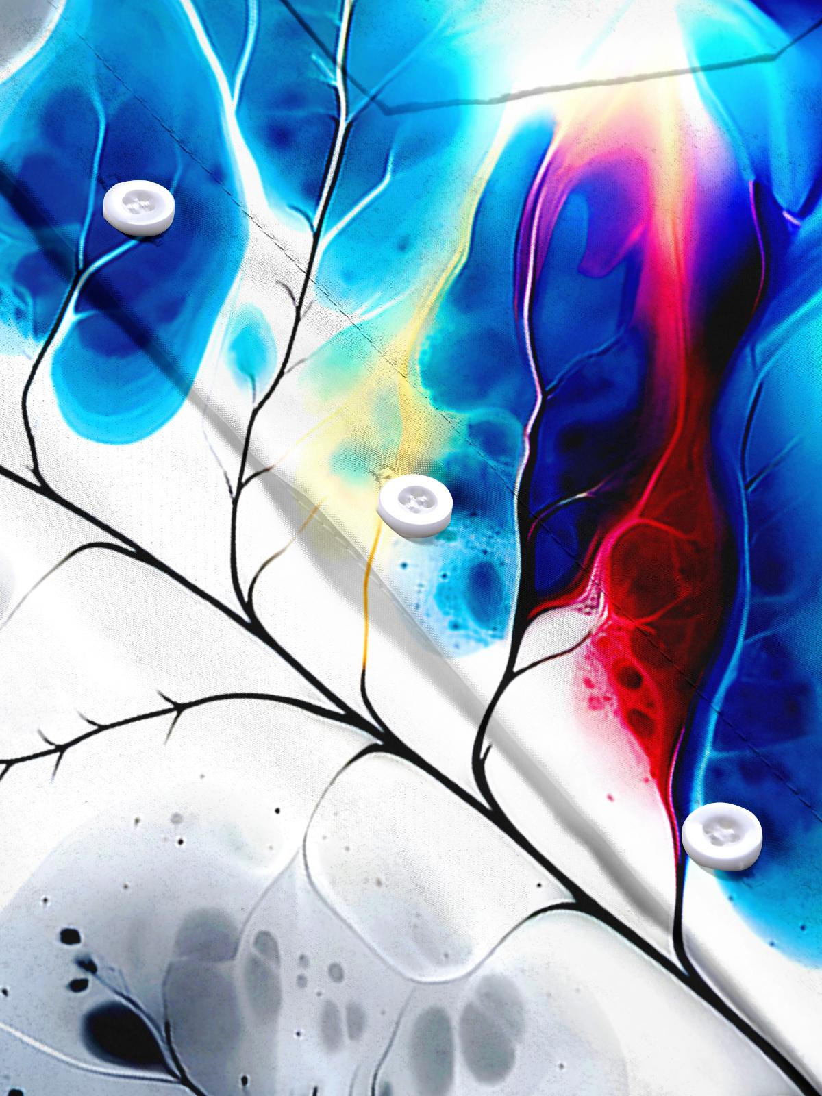 Abstract Men's Pocket Short Sleeve Shirts