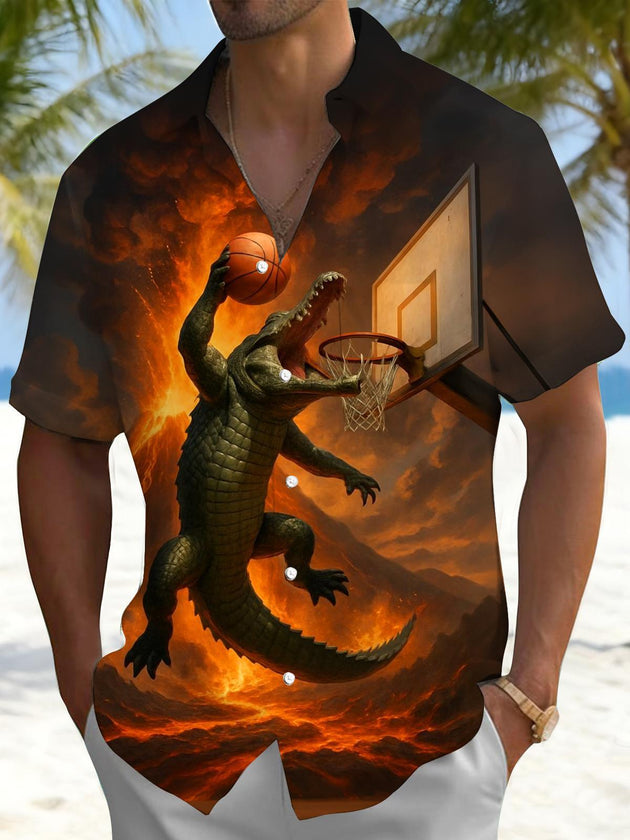 men's basketball print shirt front view