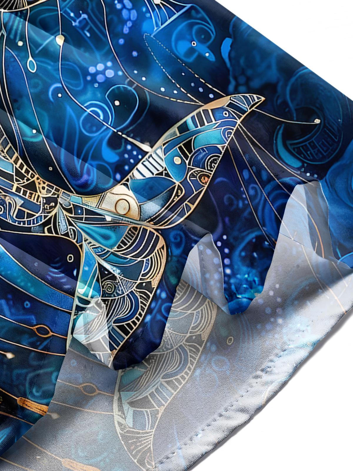 Hawaiian Whale Men's Pocket Short Sleeve Shirts