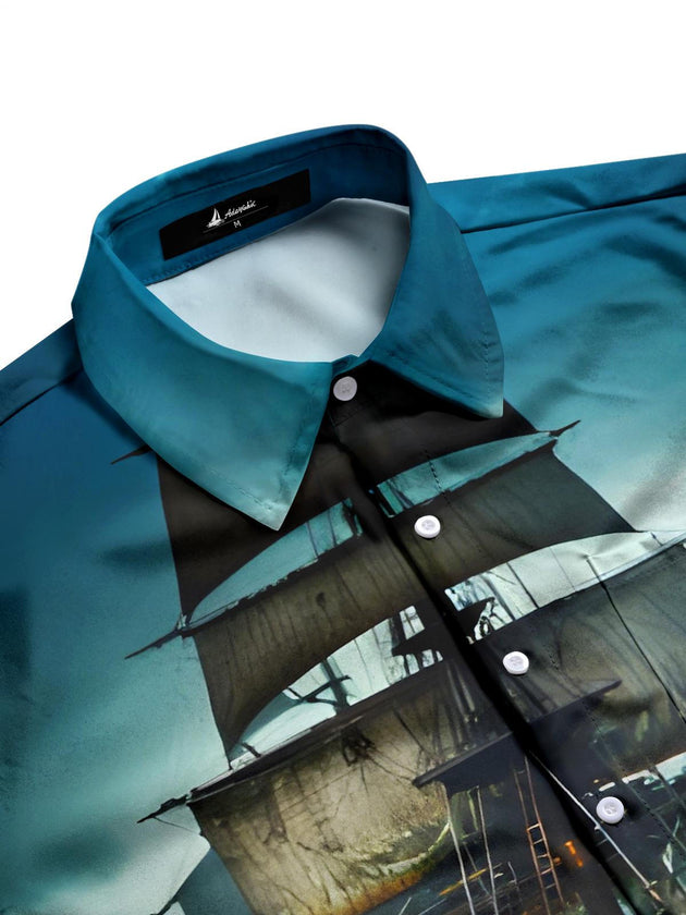 men's short sleeve shirt side view