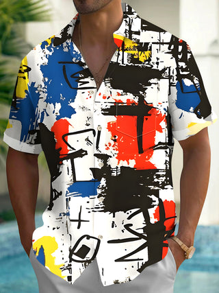 men's tie dye shirt front view