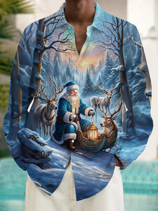 men's Christmas shirt front view holiday party