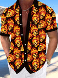 Skull Men's Pocket Short Sleeve Shirts