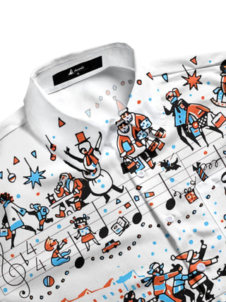 men's festive shirt side view