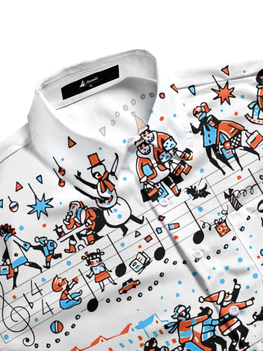men's festive shirt side view