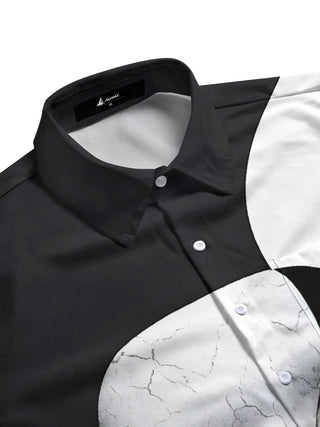 men's printed short sleeve flat lay shirt