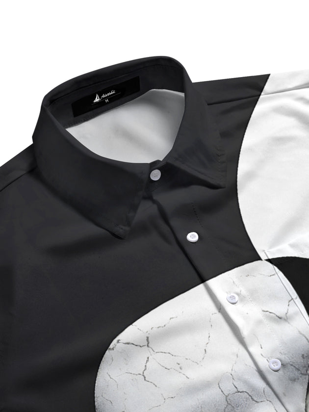 men's printed short sleeve flat lay shirt