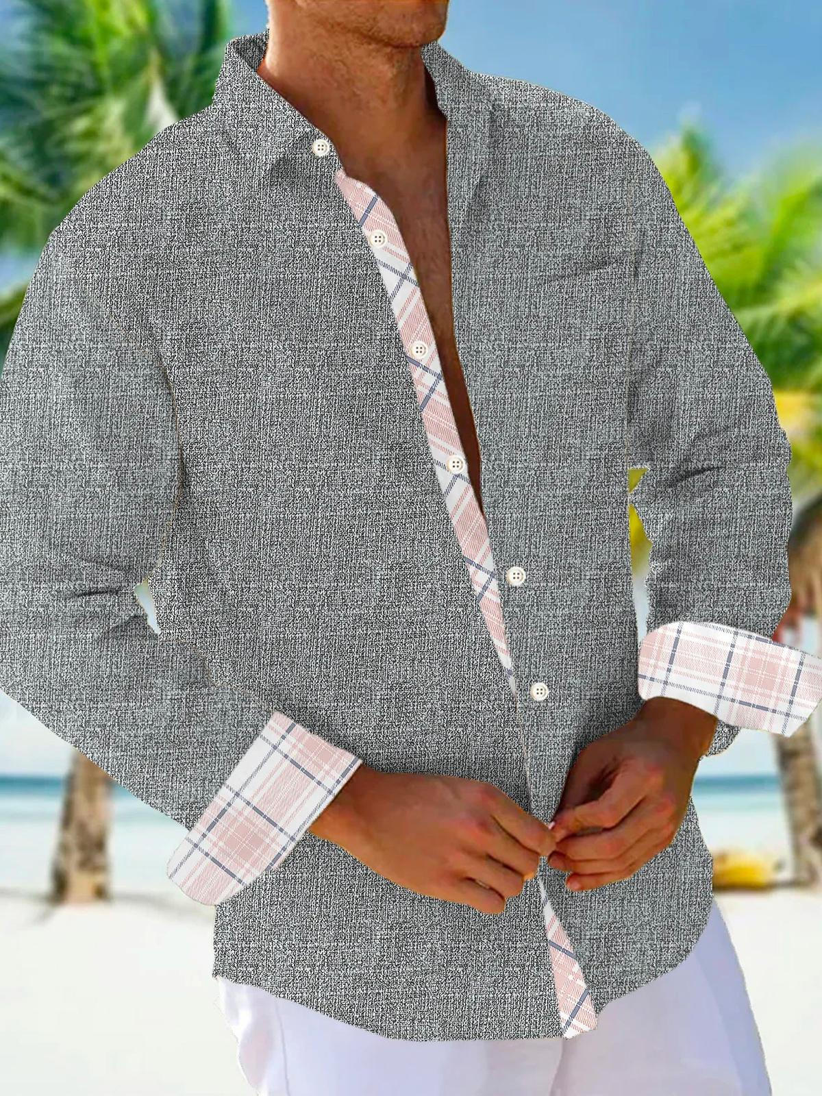 Geometry Men's Pocket Long Sleeve Shirts