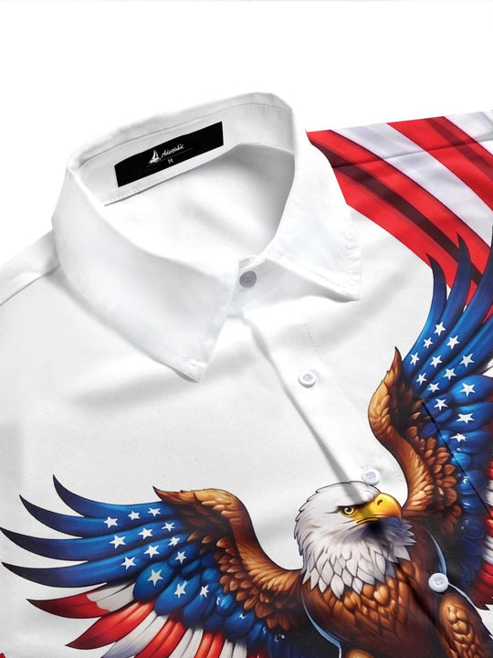 men's American eagle shirt side view