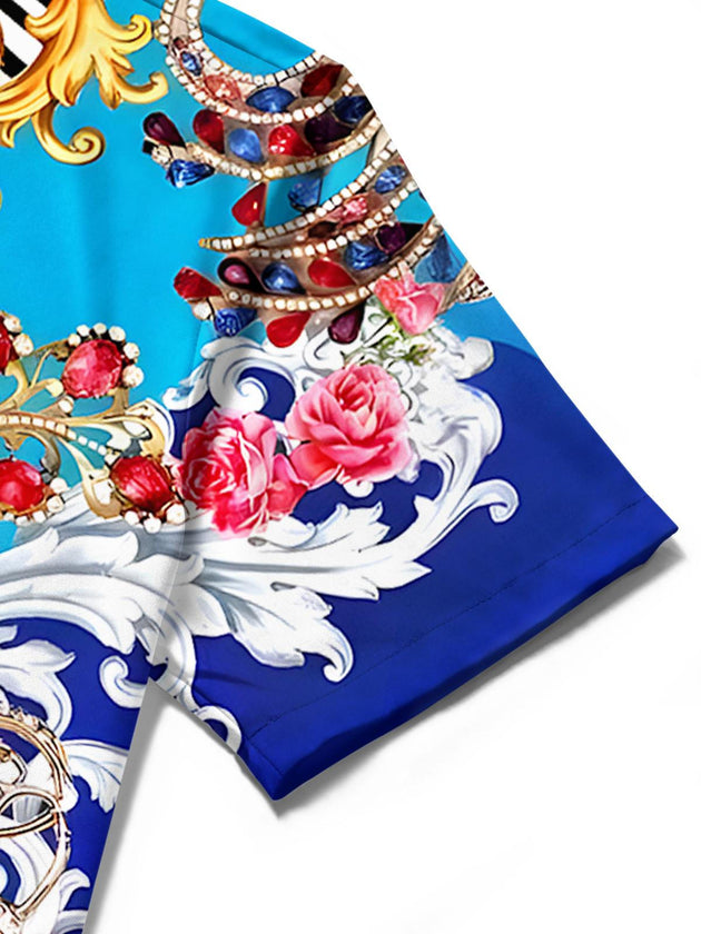 men's Hawaiian shirt close-up short sleeve
