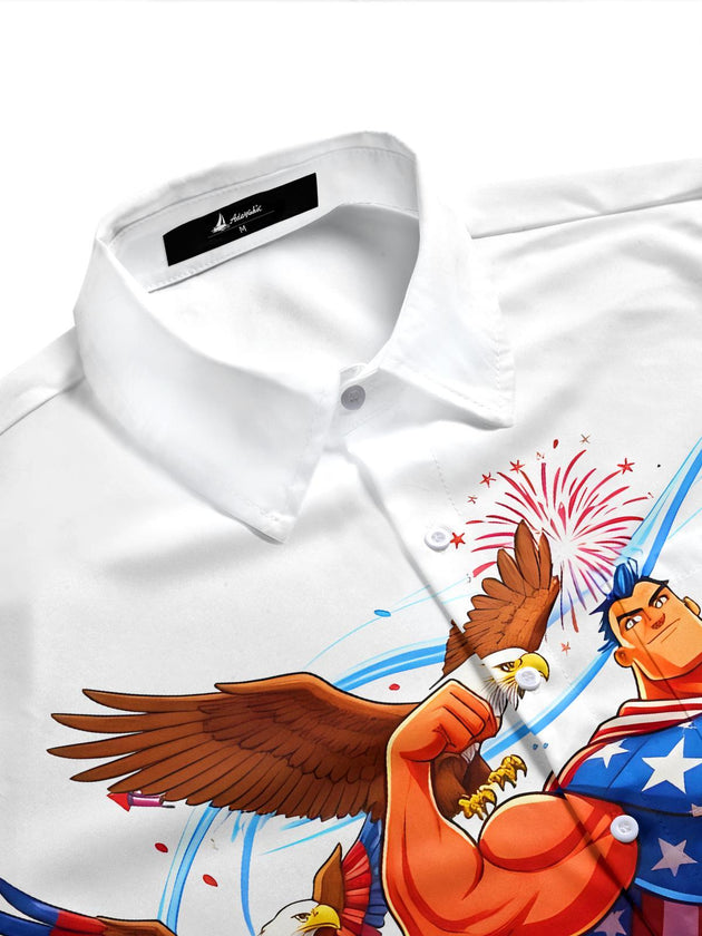 men's American eagle shirt side view