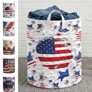 Men's red white blue patriotic star vacation shirt back view