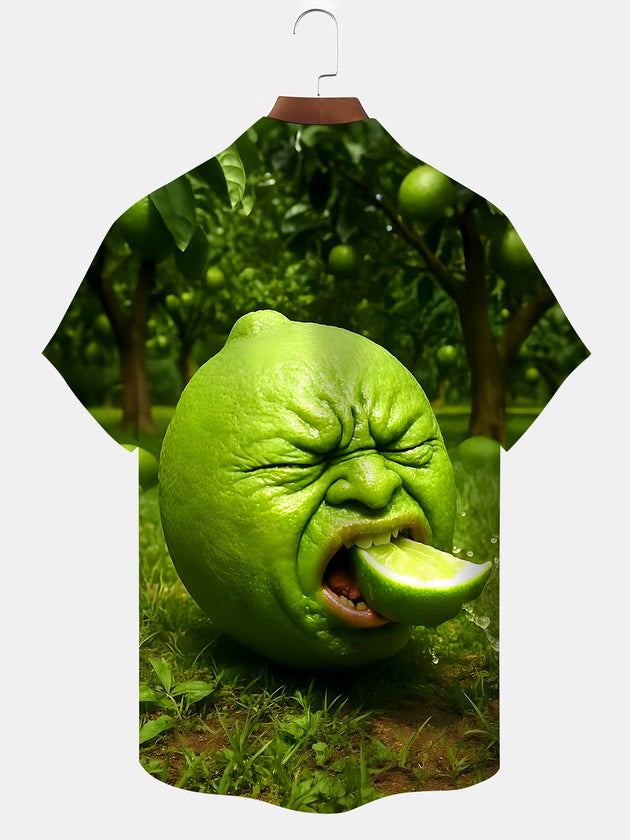 Hawaiian Lemon Men's Pocket Short Sleeve Shirts