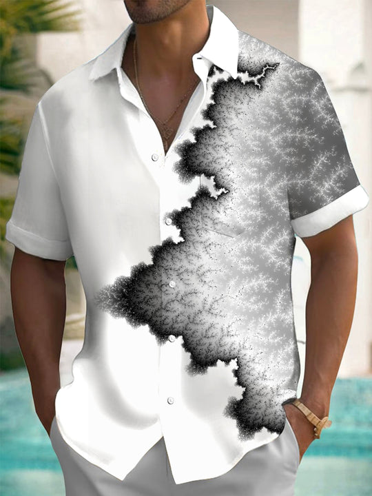 Men's abstract print front view