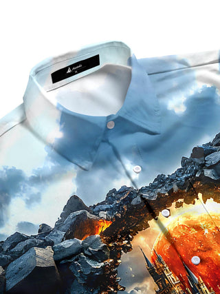 men's short sleeve shirt side view