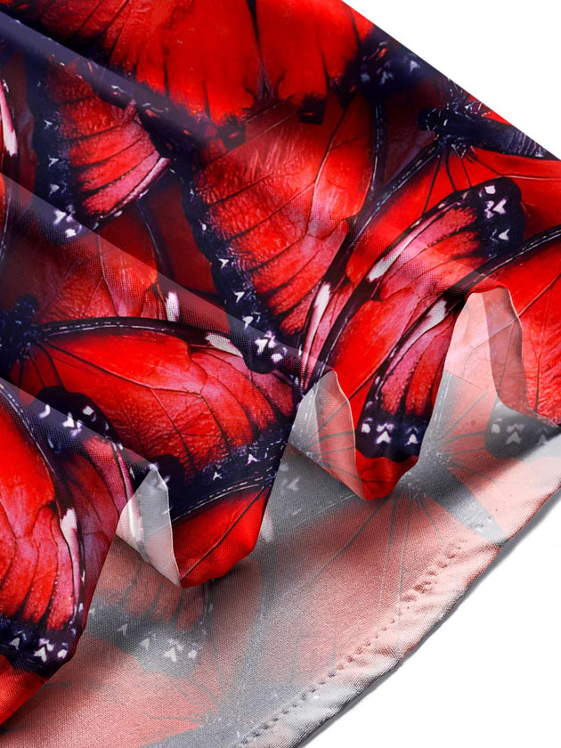 men's butterfly print shirt summer vacation