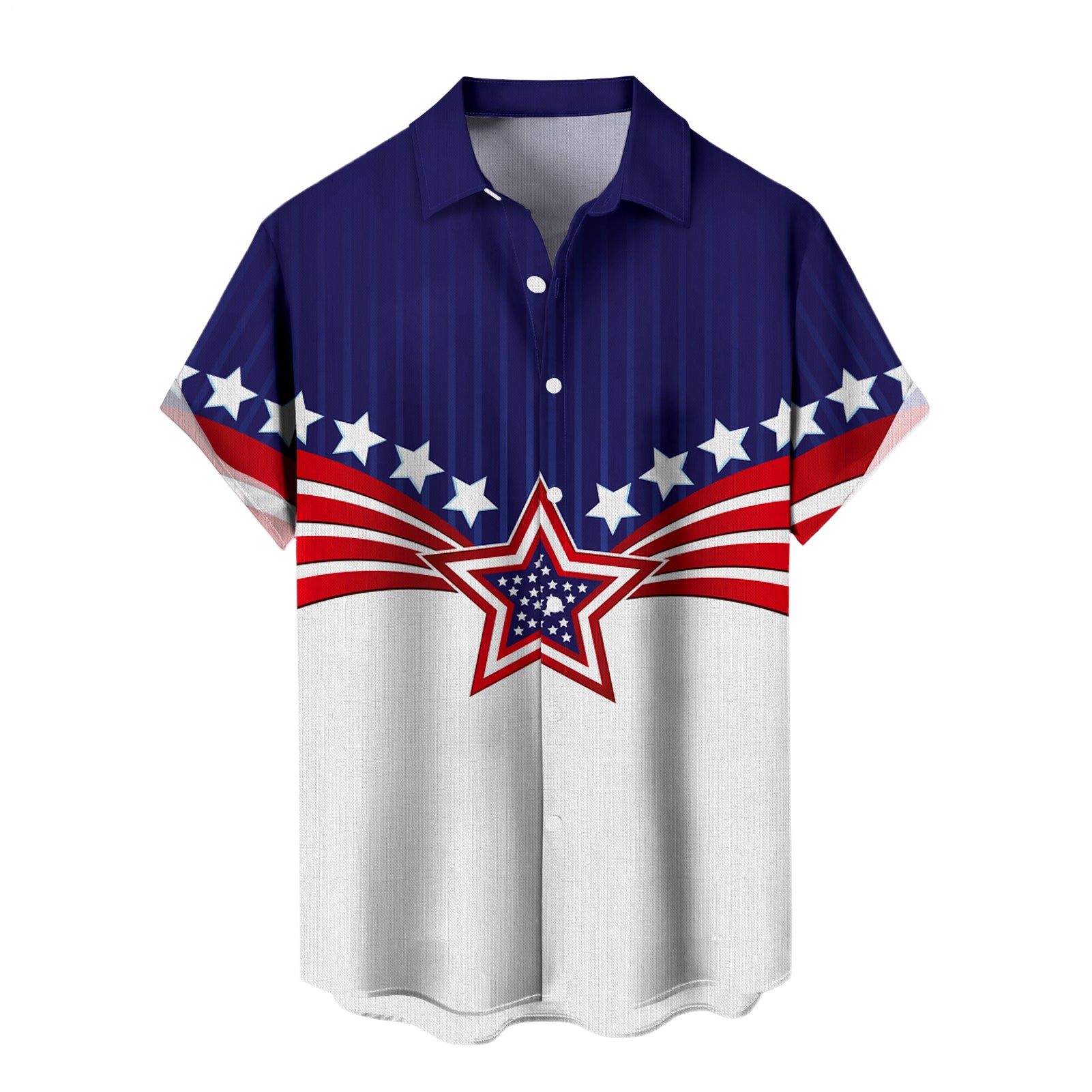 Patriotic Button Down Shirts for Men US Flag Short Sleeve Stars and Stripes Shirts Fashion Tops for Travel noble